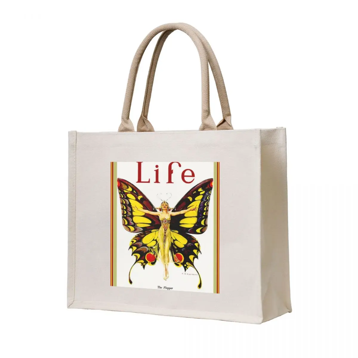

LIFE : Vintage 1922 Flapper Advertising Print Tote Bag Handbags Woman shopper bag eco bag folding