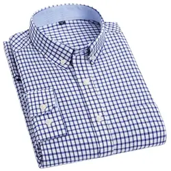 Men's long sleeve shirt non-ironing Oxford spinning spring summer autumn slim casual comfortable all fashion fast color shirt