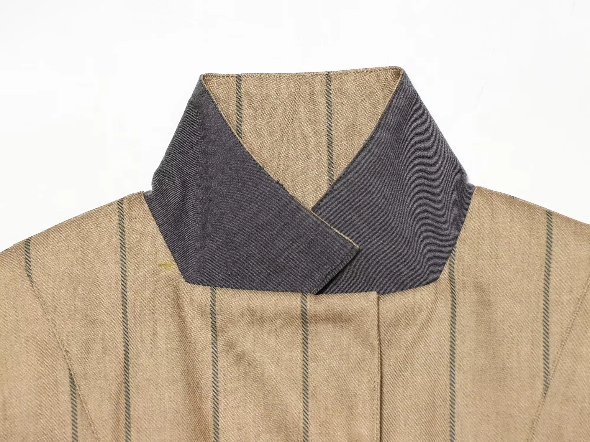 TFMLN Damen Blazer mit Streifenmuster und Stehkragen, schlank geschnitten, lässig, einreihig, Retro-Bürojacke, Oberbekleidung, modische Pendlerjacke – Detail 5