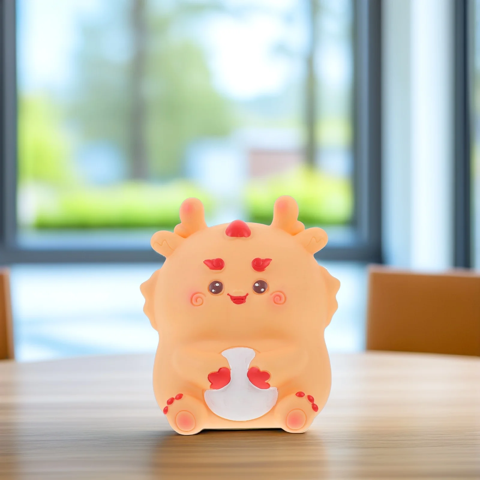 الإبداعية التنين تصميم الفينيل حصالة على شكل حيوان للأطفال آمنة عملة حامل قوي مسطح القاع وعاء تخزين المال لغرفة النوم مكتب المنزل