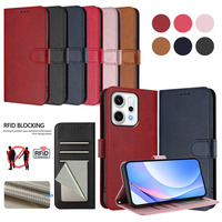 RFID Leather Wallet Flip Case For OPPO A54 A74 A36 A76 A96 A15 A16 A17 A18 A58 A78 A79 A40 A60 A80 K12X K10 Protect Back Cover