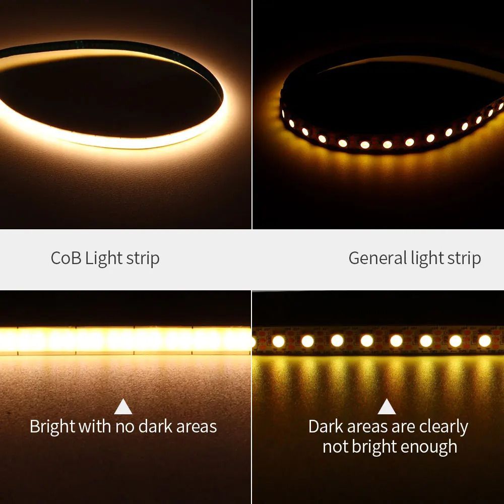 Ultra wąska liniowa ściemnialna taśma LED 5V COB 3mm 5mm 400LEDs/M Elastyczna taśma LED do dekoracji pokoju 3000K 4000K 6000K