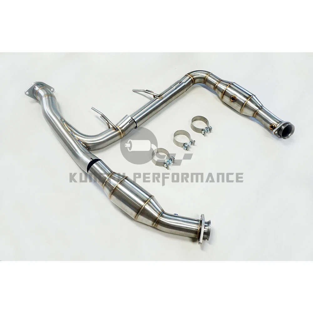 KUNGFU PERFORMANCE 2015-2021 Compliant Catless Downpipe For Ford F150 F-150 3.5L Ecoboost  V6 Turbo Adapters
