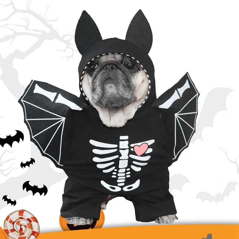 Hond Vleermuiskleding Halloween Huisdierenkostuums Vleermuis voor kleine, middelgrote en grote honden