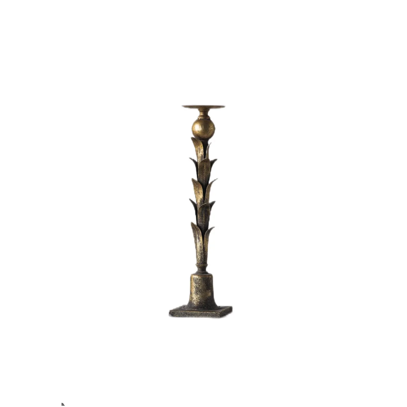 アメリカンレトロな金箔の古い創造的な花びら型の燭台、b-bホテルのエントランスレストランの金属製の小さな装飾品