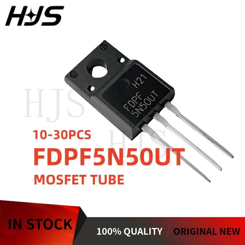 10/20/30Pcs FDPF5N50UT 5N50UT FDPF5N50 TO-220F MOSFET Field effect Transistor In Stock