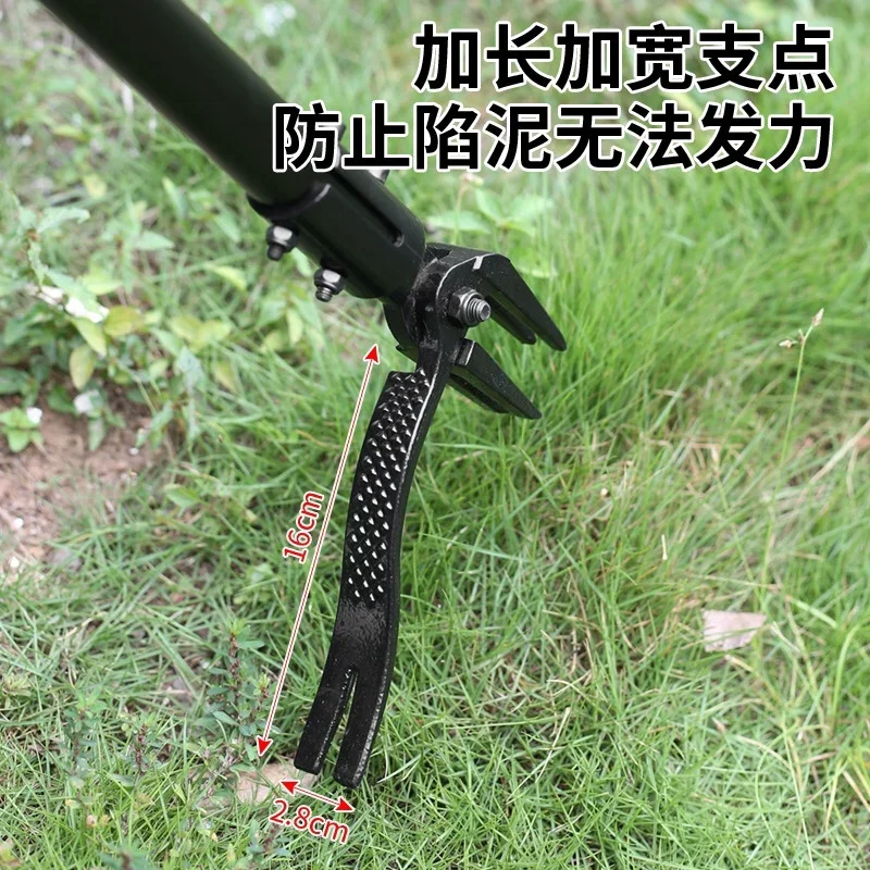 Non bending three-stage standing manual weeding shovel, grass pulling and rooting machine, garden weeding machine