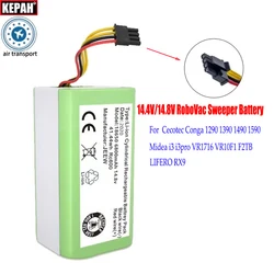 Batteria agli ioni di litio 14.4V 14.8V per Cecotec Conga 1290 1390 1490 1590,360 C50 LIFERO RX9 Midea i3 i3pro F2TB robot aspirapolvere