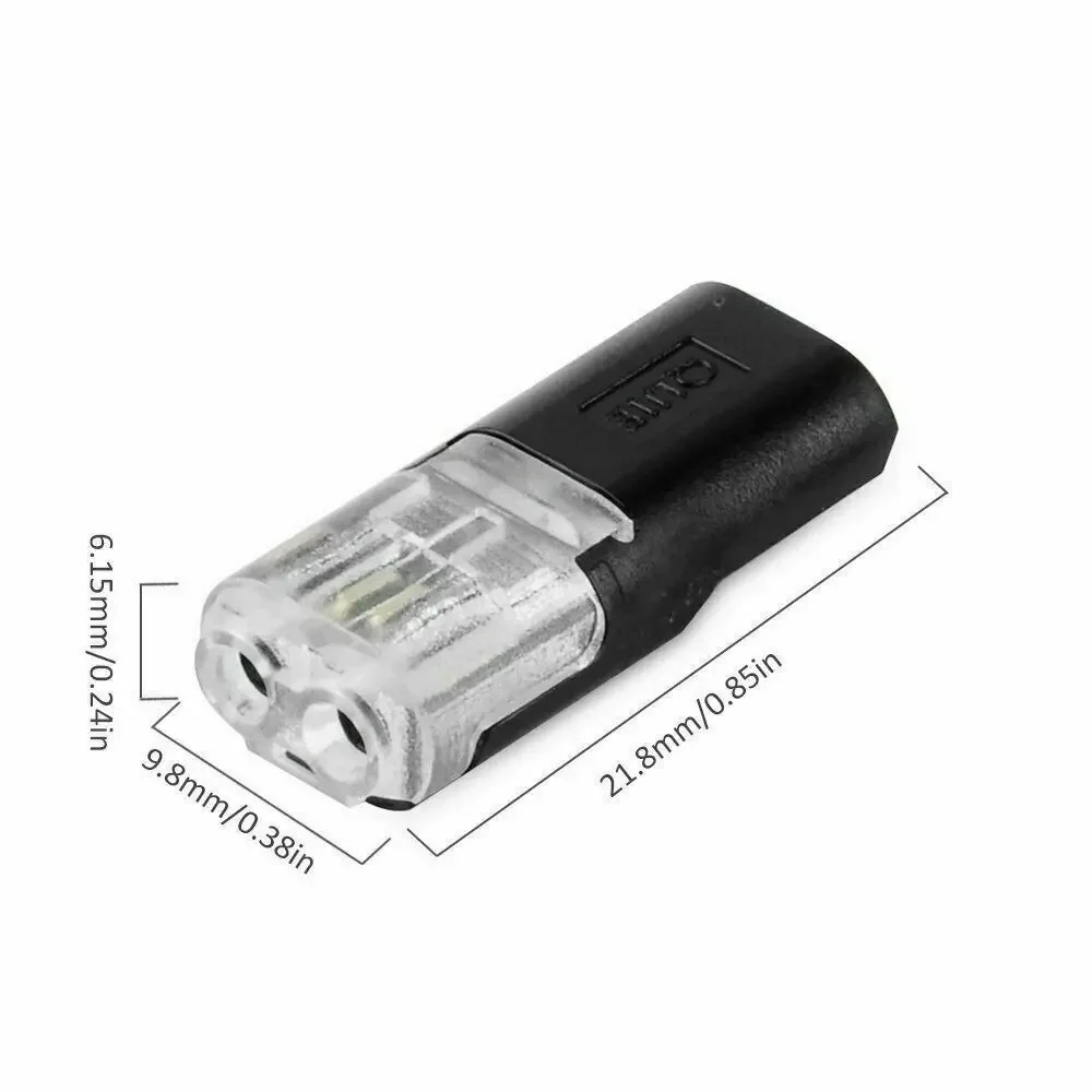LED H-type Non Stripping Quick Connect Terminal D2 Double Wire Plug-in Connector Red And Black Wire Power Cord