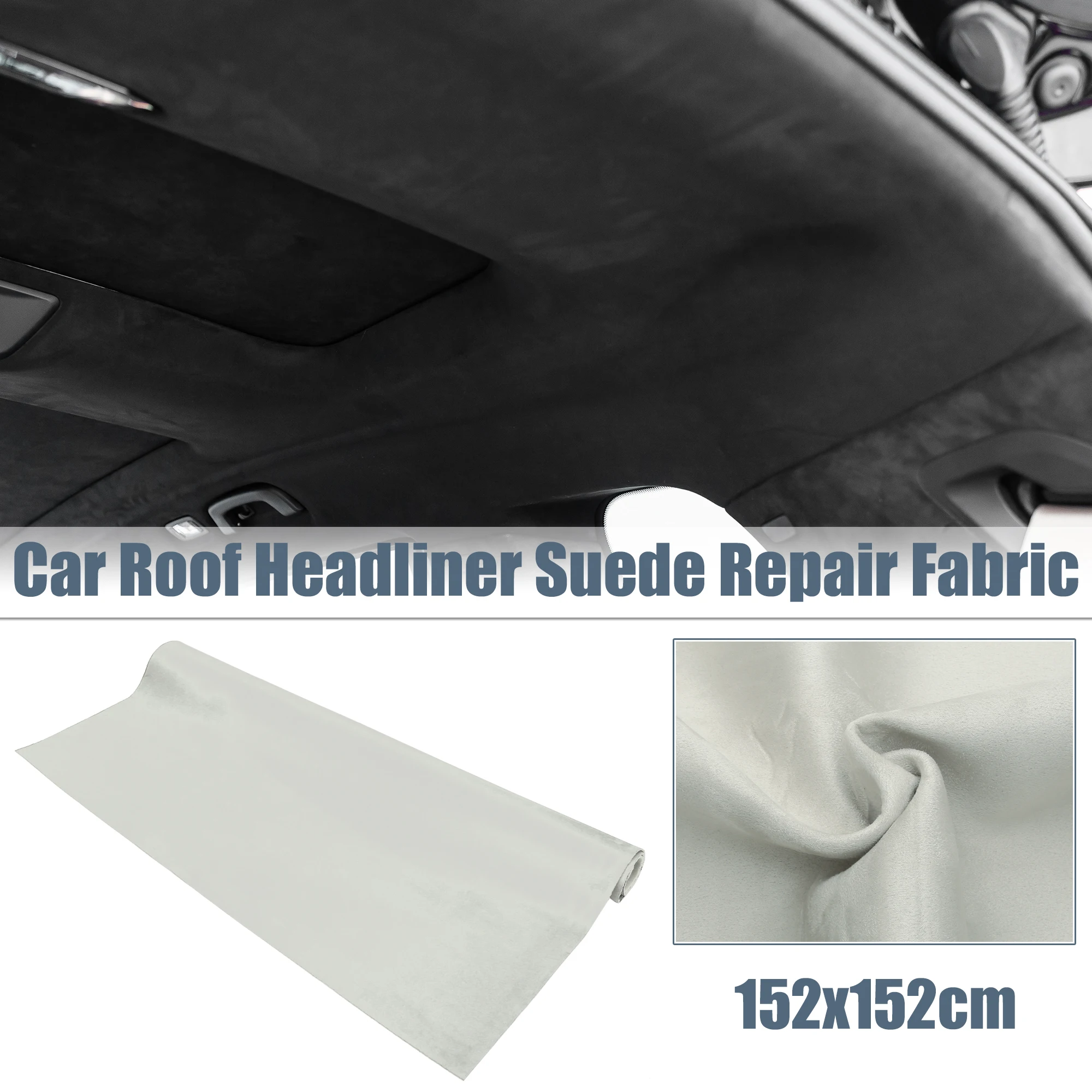 

UXCELL Suede Headliner Fabric Foam Backed for Car Interior Trim Protect Aging Broken Faded DIY Repair Replacement 7 Size