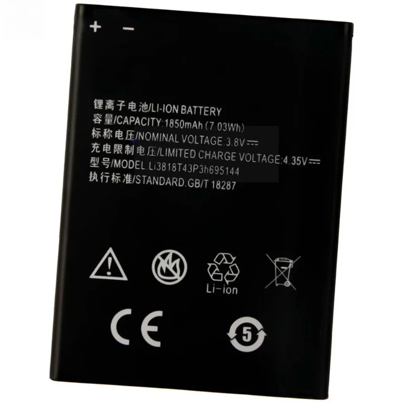 Li3818T43P3h695144 Battery 3.7V 1850mAh for ZTE Blade G Lux,Kis 3 Max,V830w Mobile Phone High Quality Replacement Battery