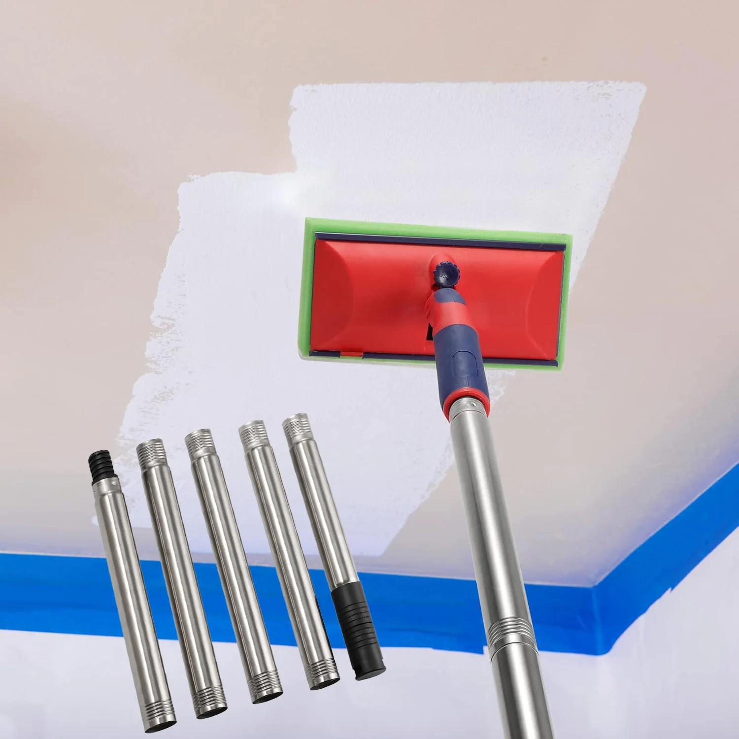 Stainless Steel Paint Roller Rod Components with Interlocking Design for Reliable Extension and Retraction Function