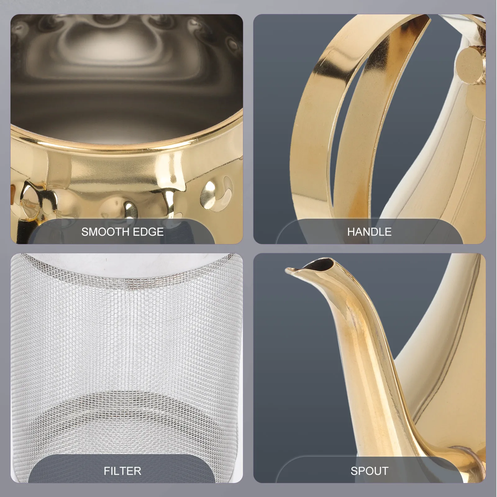 

Large Capacity Milk Tea Kettle Stainless Steel Heat Resistant Teapot With Strainer Kitchen Barware Tea Pot Water Container