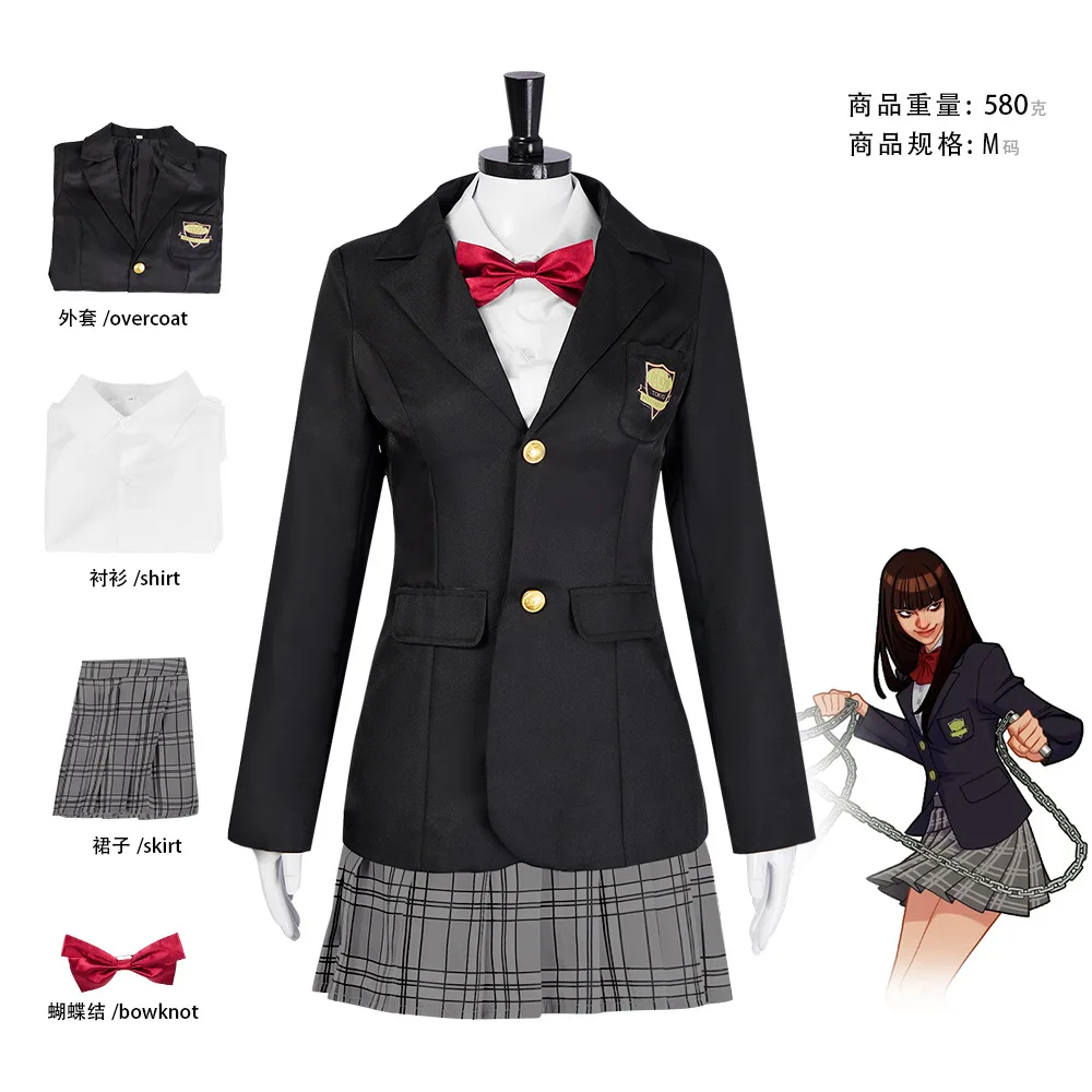 Anime Gogo Yubari Cosplay JK Uniforms The Movies Kill Bill Halloween Costume Beautiful Schoolgirl Gogo's School Uniforms Skirt