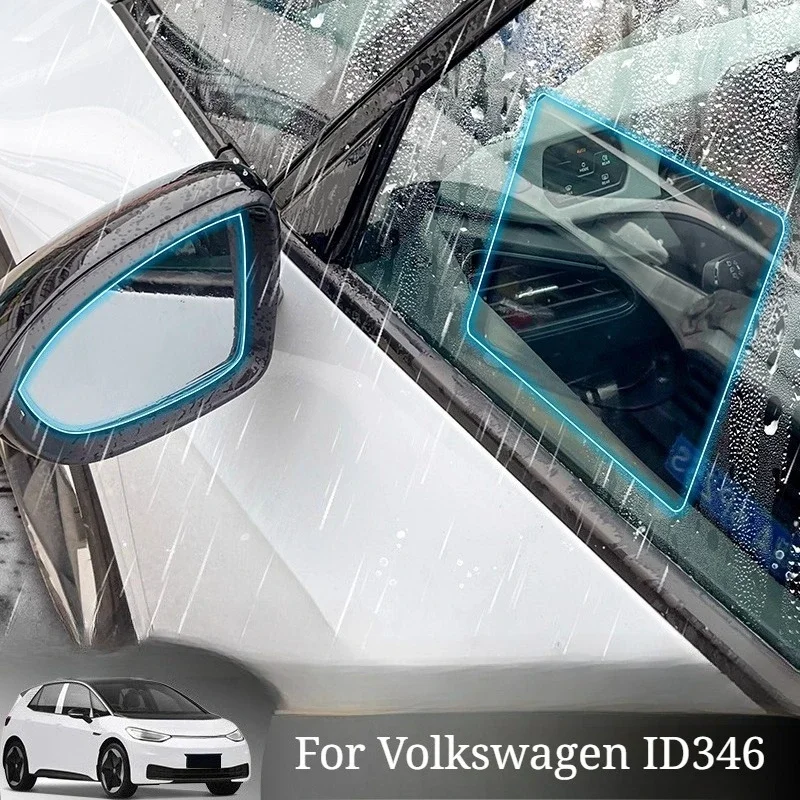 

Car Rearview Mirror Rainproof Fog-proof Film for Volkswagen ID3 ID4 ID6, Reflective Rainy Day Protective Mirror Film