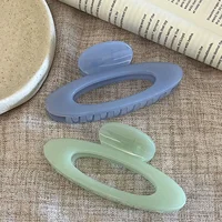 1PC Jelly Hollow Shark Clip, Light Blue Mint Green Large Hair Claw, Elegant Women Summer Daily Fashion Hair Accessories