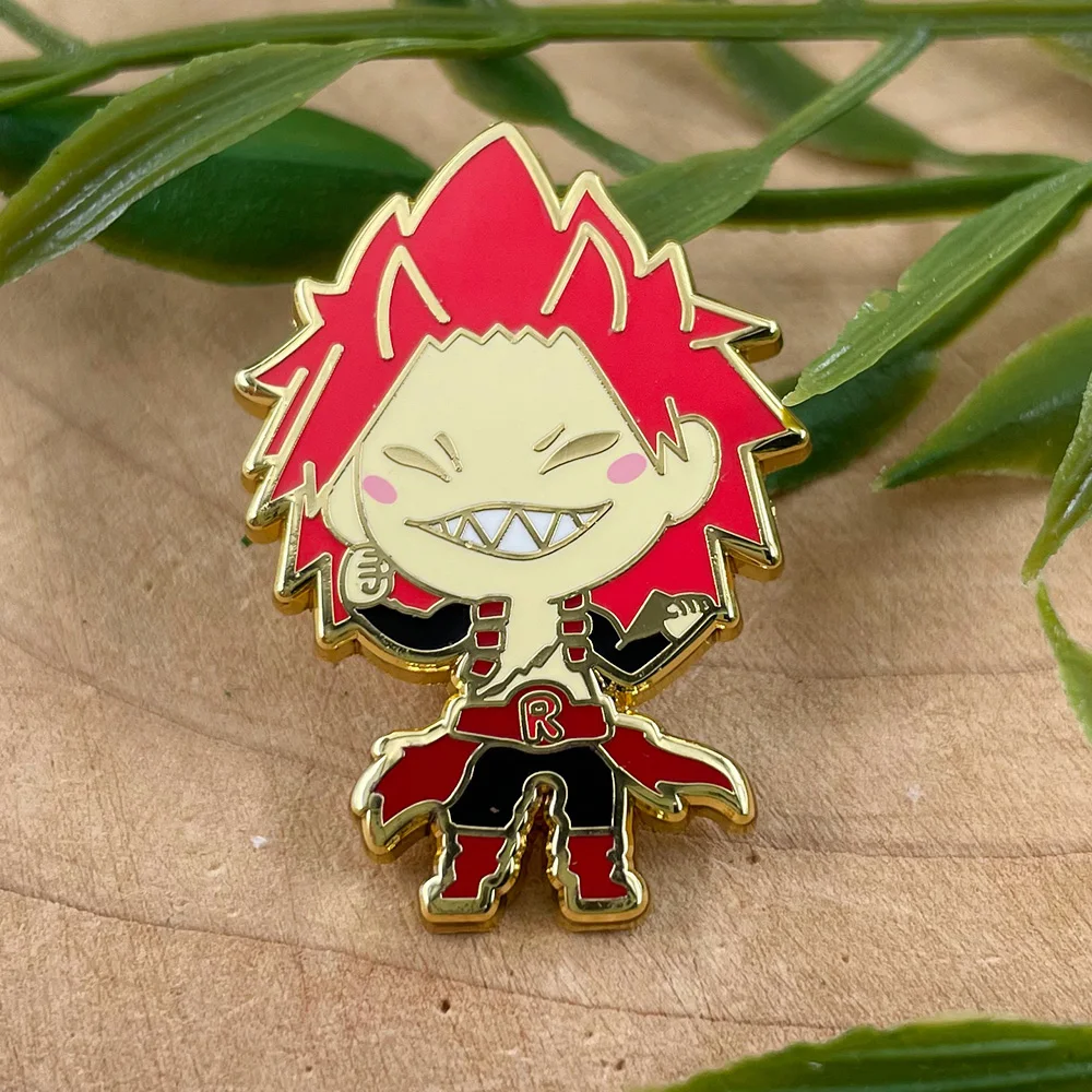 My Hero Academia Brooch Cartoon Anime Characters Kirishima Eijiro Badge Creative Enamel Pins Fashion Peripherals Metal Pin Gift