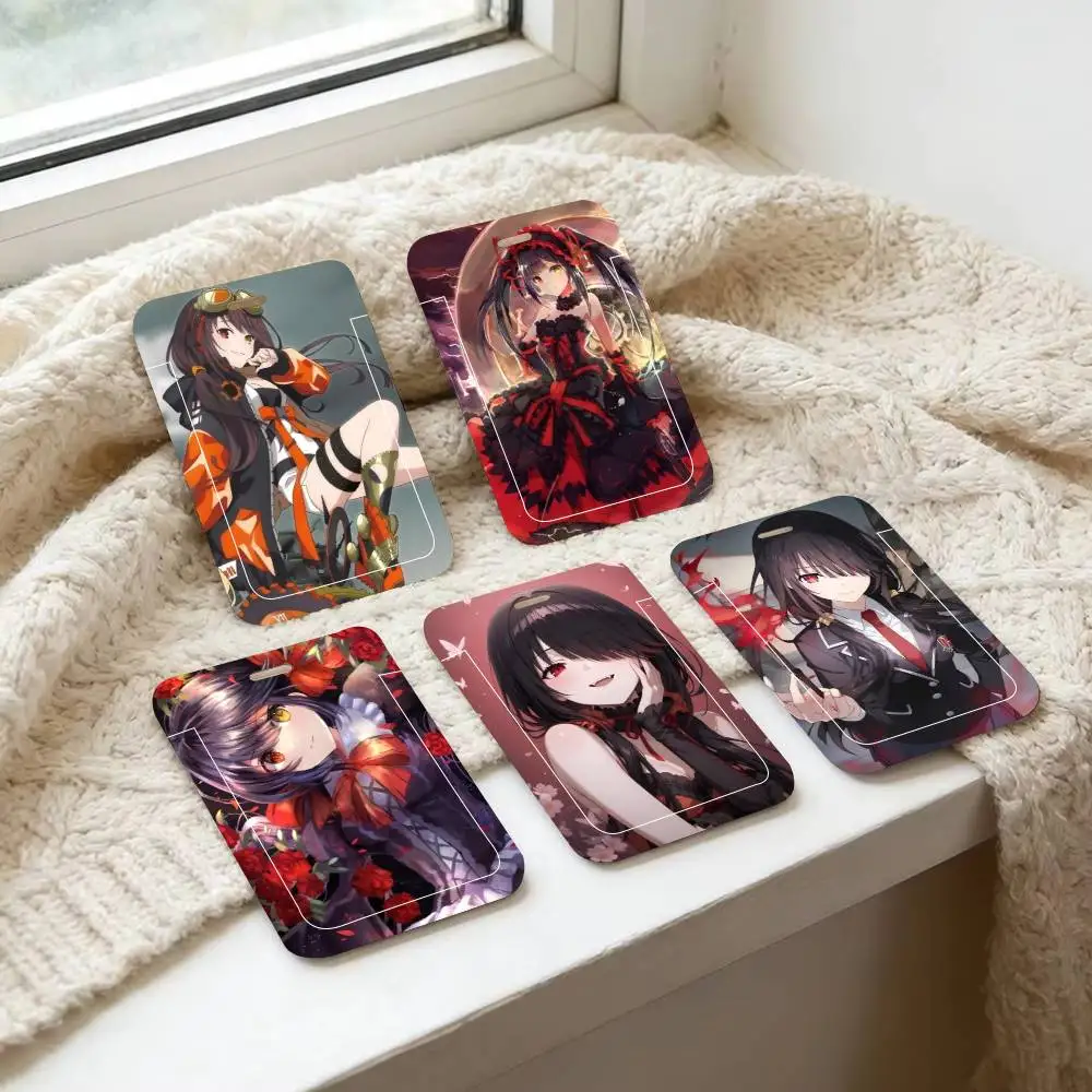 

Kurumi Tokisaki Anime ID Card Holder Lanyard Covers Women Men Work Permit Holder Students Kids Bus Cards Case