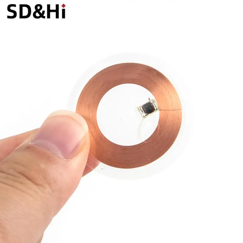 5Pcs 125KHz ID T5577 Writable Rewritable Copper Coil Coin Card Keyfob RFID Ultra-thin Cell Phone Access Card