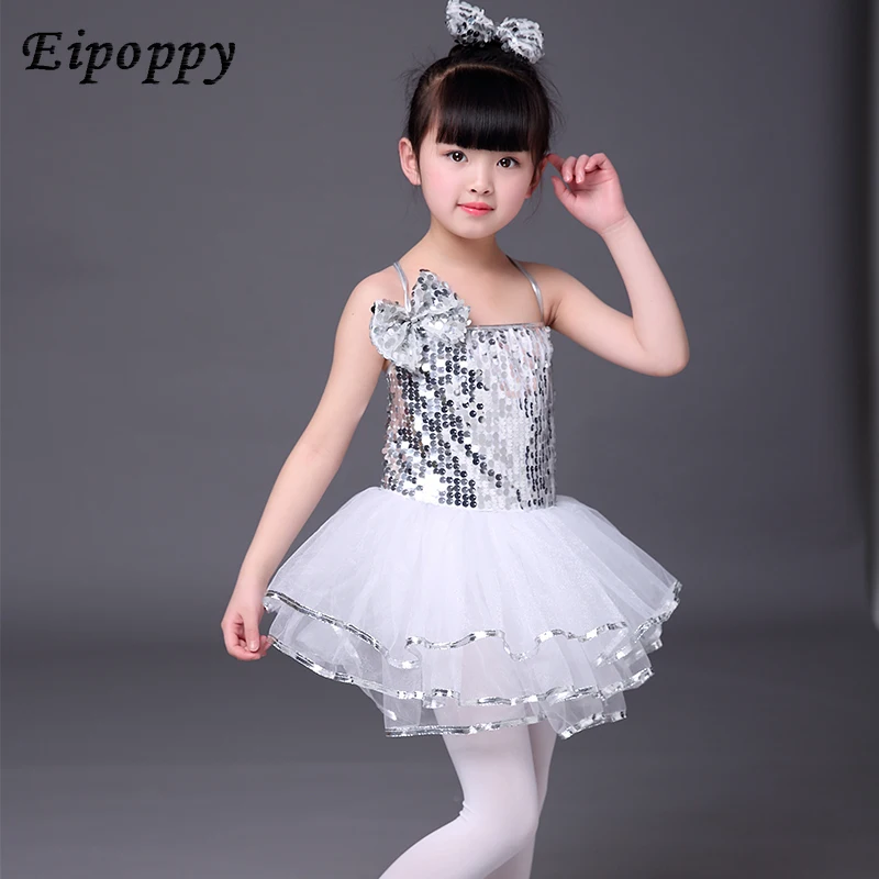تنورة أطفال منفوشة للأداء ، أزياء رقص الجاز للبنات ، أداء باليه مطرز ، ملابس رياض الأطفال