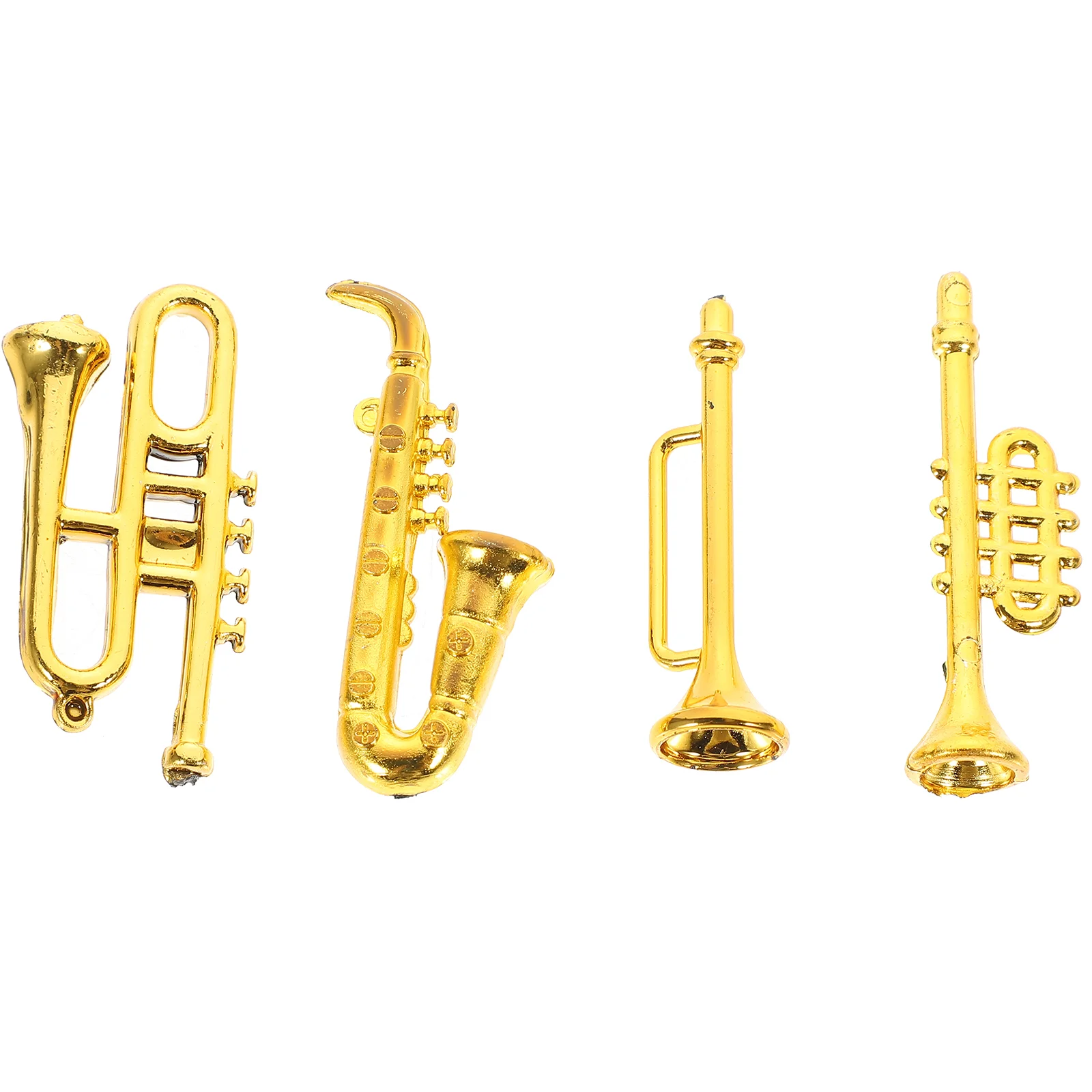 Classical Musical Instrument Mini House Ornament Layout Adornment Plastic Prop Pp Trumpet Decor Work