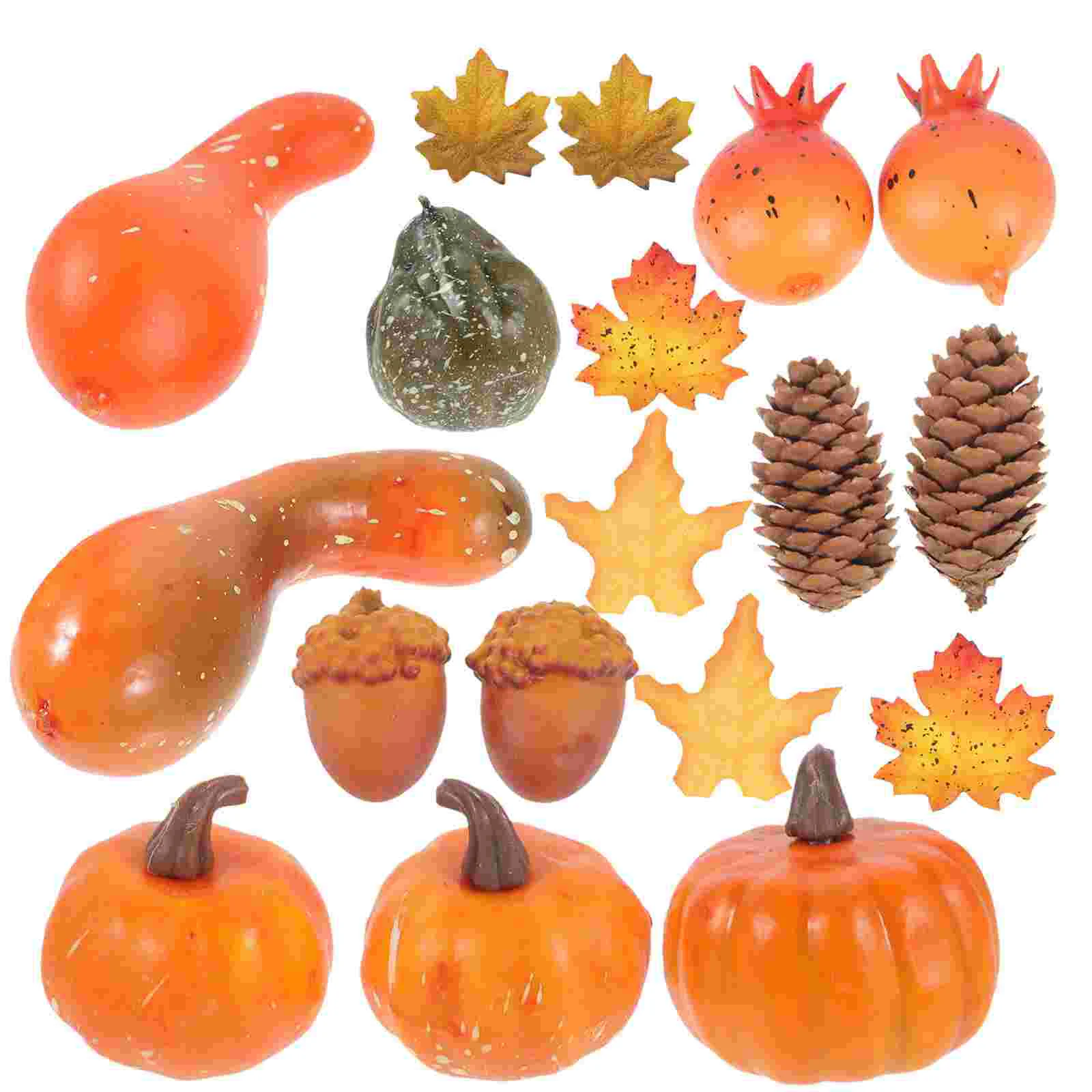 Pumpkin Ornaments Fake Maple Leave Party Decoration Leaf Photo Props Decorations Artificial Leaves Garland