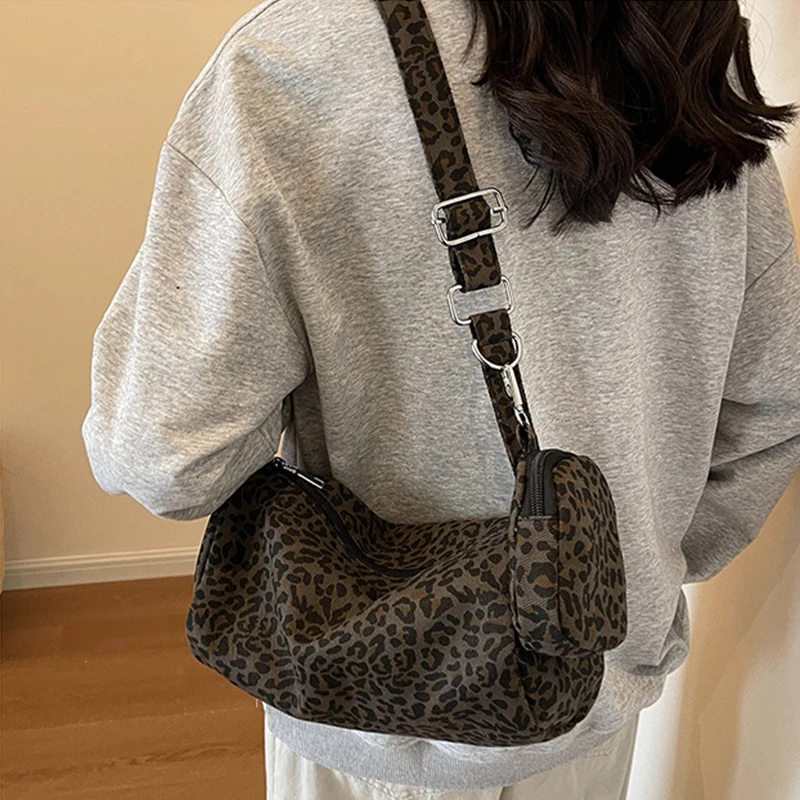 Modische Clutch-Tasche, Leopardenmuster, farblich passendes Design, Rucksack, Retro-Mädchen-Handtasche, lässige Kissentasche mit Geldbörse, Umhängetaschen