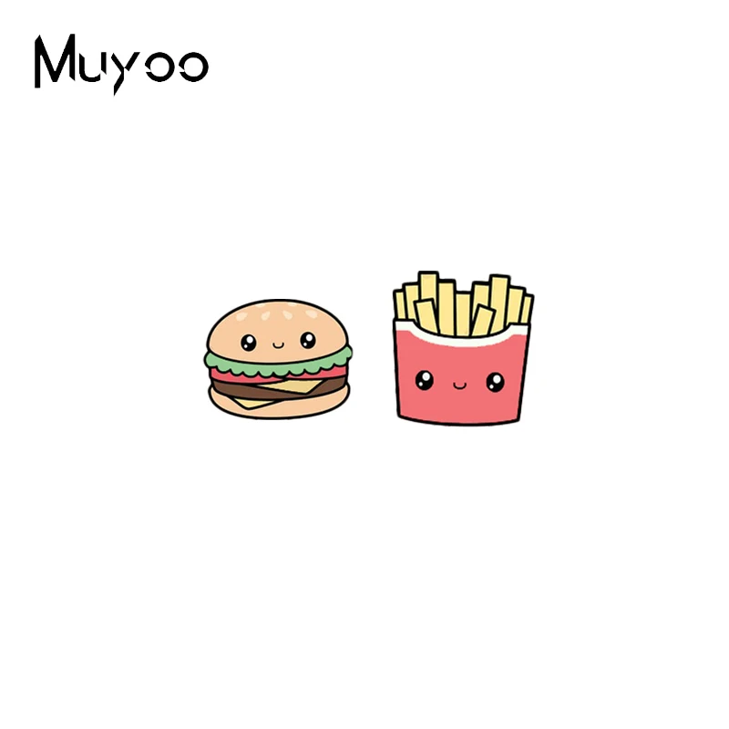 2022 New Fashion Cartoon Cute Food Friends Love Fast Foods Snacks Stainless Steel Stud Earrings Handcraft Epoxy Acrylic Earrings