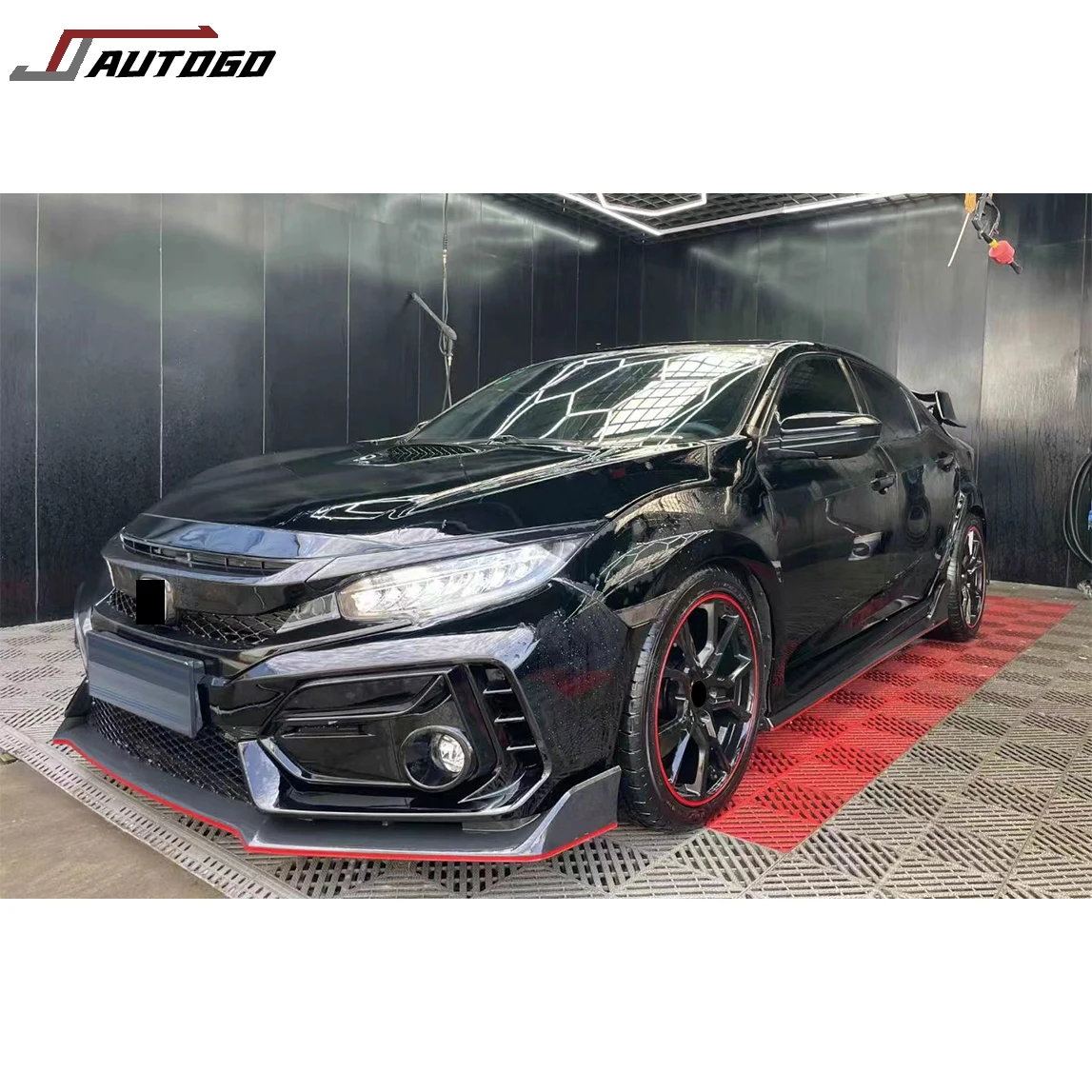Auto Modification Conversion Body Kit for HONDA CIVIC FC1 FK7 16-20 Update to FK8 Wide Type-R Front+Rear Bumper+Fender+Skirt