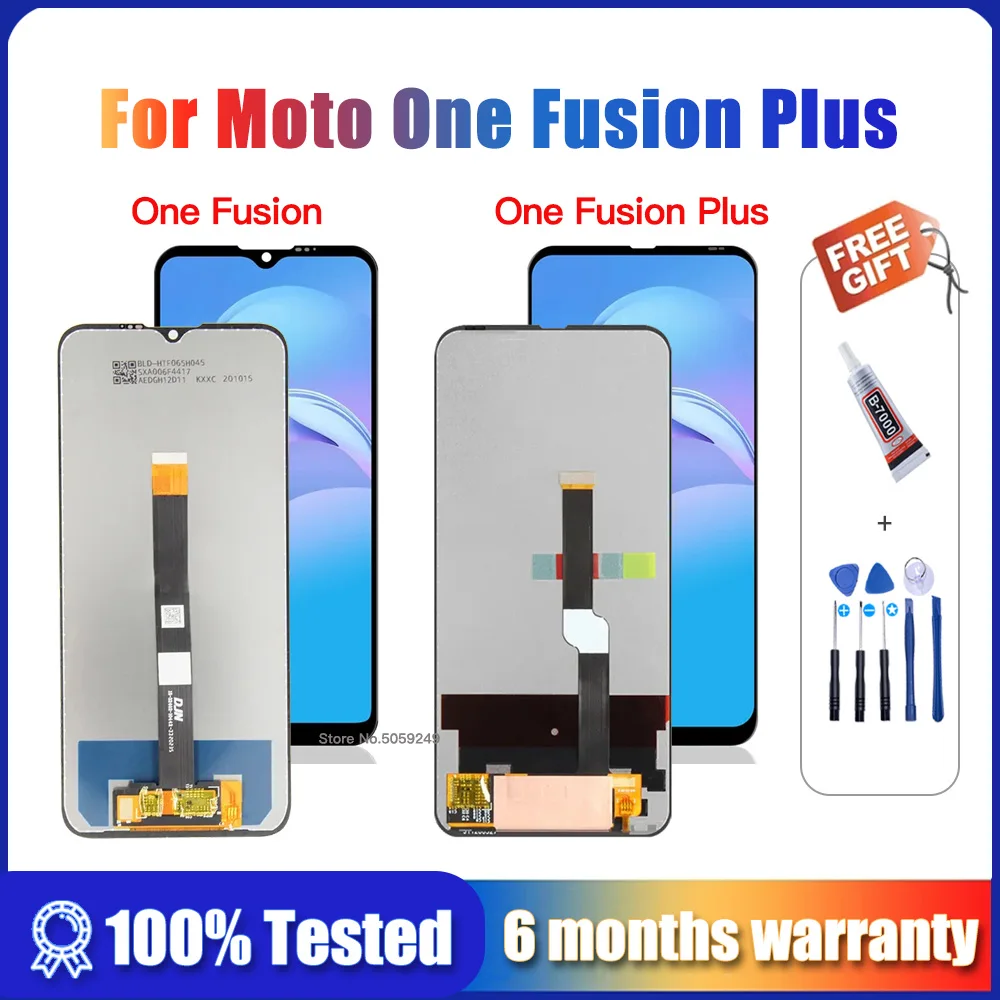 Original LCD For Motorola One Fusion XT2073-2 Display Touch Screen Digiziter Assembly Replacement For Moto XT2073-2 Fusion Plus