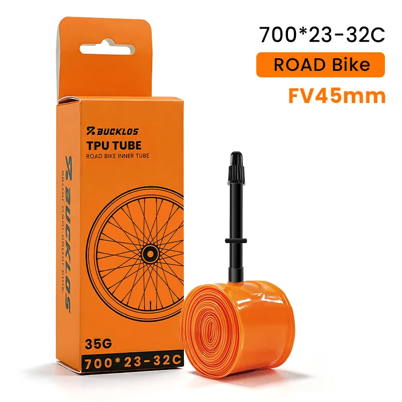 BUCKLOS Fahrradschlauch TPU 700C Fahrrad-Innenschlauch Ultraleicht Verschleißfest Rennrad Gravel Radfahren Reifenschläuche Fahrradreifenteile