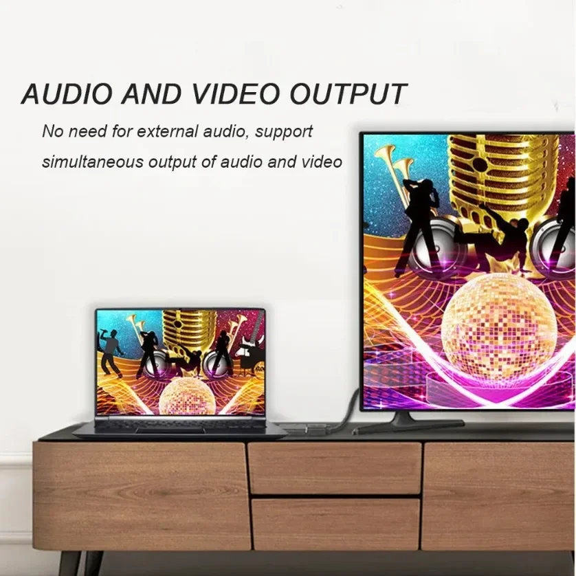 1080/4K موصل DisplayPort DP إلى HDMI كابل متوافق فيديو محول الصوت محول للكمبيوتر المحمول إلى شاشة التلفزيون العارض