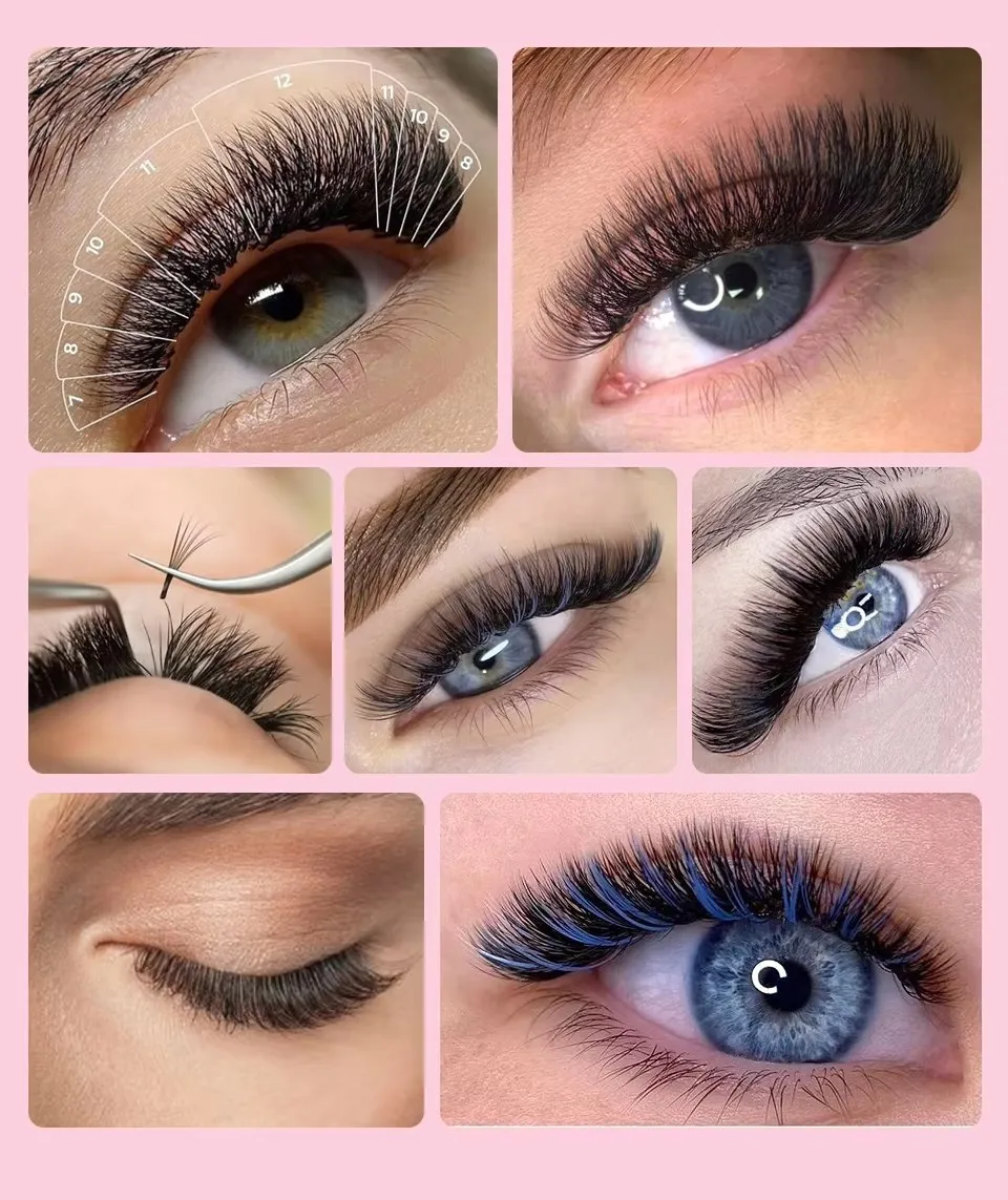 Lashprofessor Vorgefertigte Wimpernfächer mit Spitzer Basis, Dünner Stiel, Volumen-Fächer, Dünne Wurzeln, Schmaler Stiel, Wimpernverlängerungen, Russische Volumen-Fächer – Detail 3