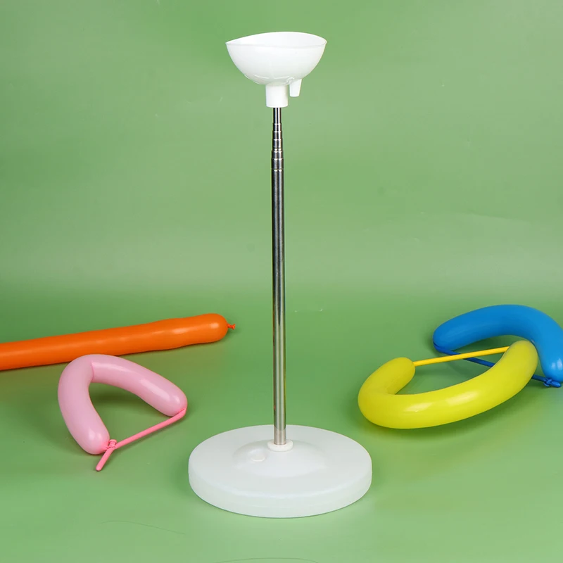 1 conjunto de suporte de balão ajustável, kit de suporte de coluna de balão, poste de metal, base de plástico para casamento, festa de aniversário, decoração de natal