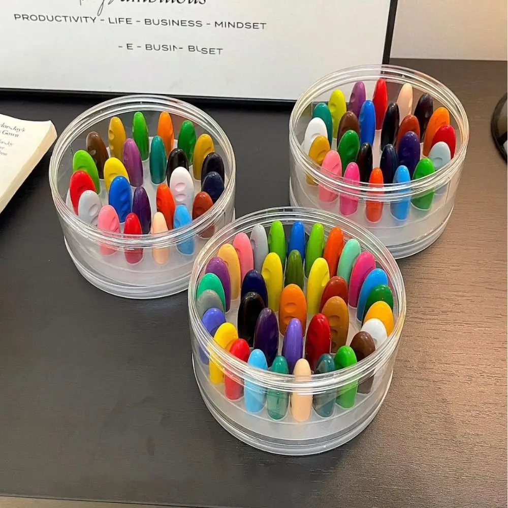 12/24/36 Colors Children Do Not Dirty Hands Plastic Crayon Set Creative Painting Tools Peanut Shaped Washable Erasable