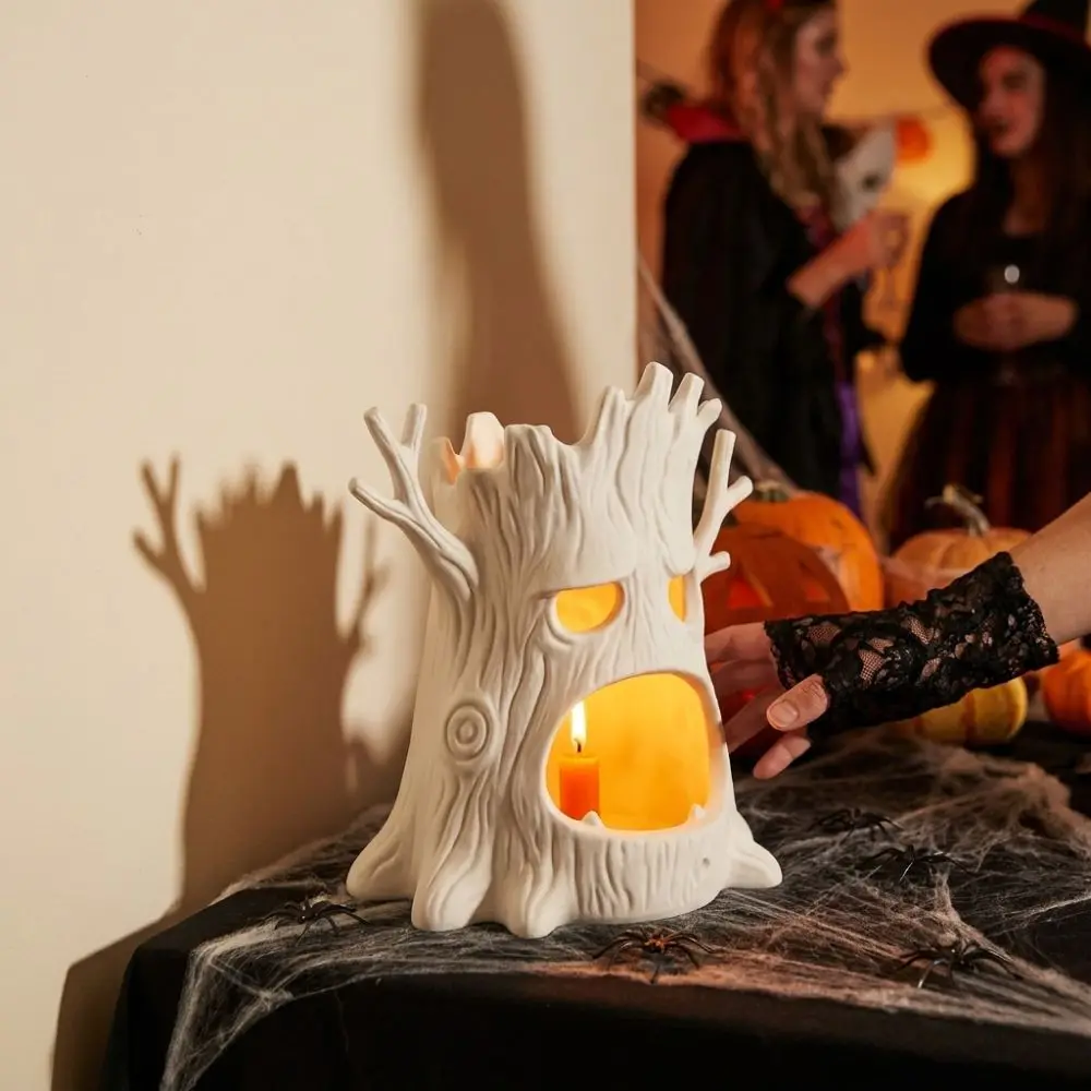 3D Printed Tree Monster Candle Holder Spook Gothic Style Halloween Tree Spirit Candle Stand Plastic Tree Statue