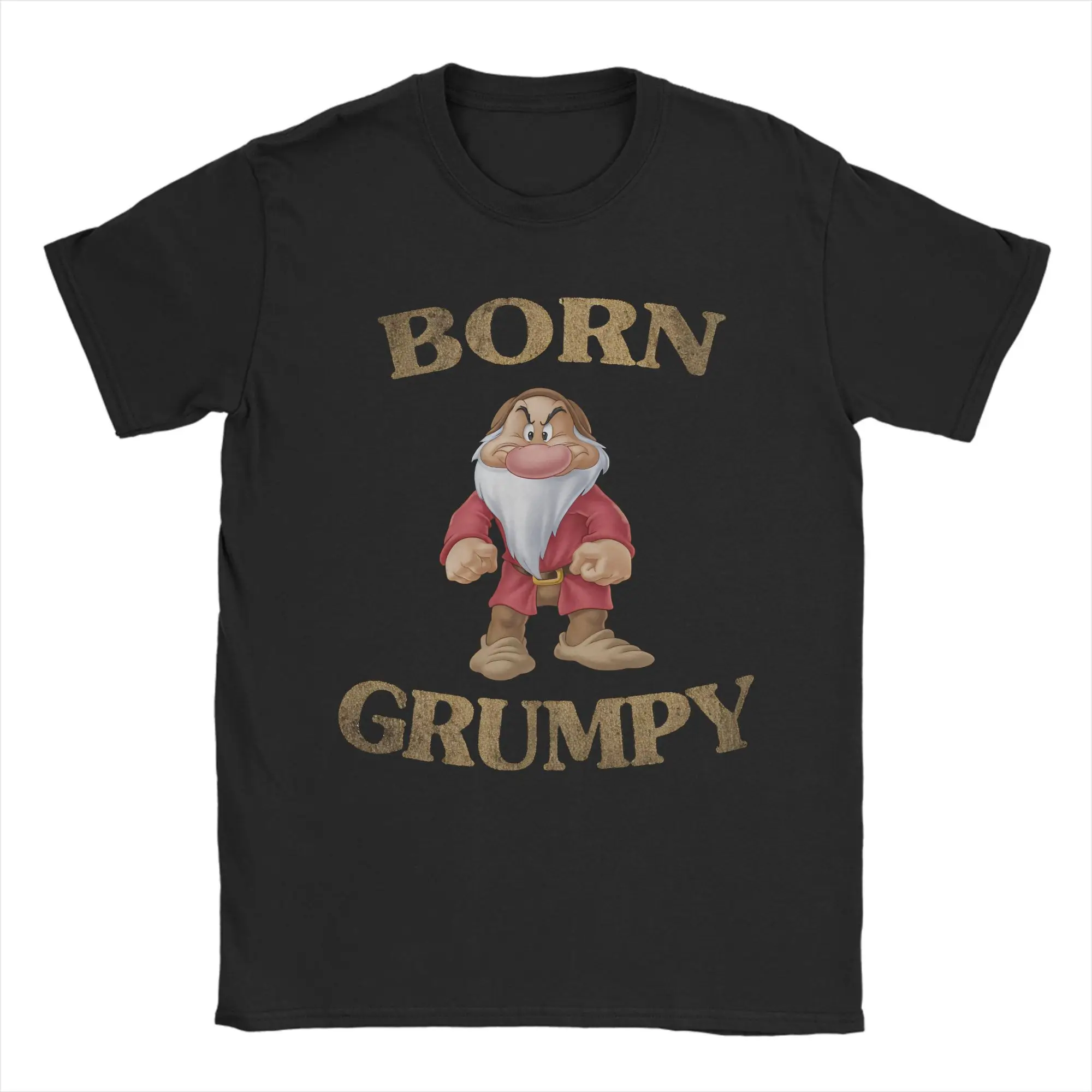

Мужская футболка «Белоснежка и семь гномов» Grumpy Cotton Merch, винтажная футболка с коротким рукавом и круглым вырезом, вечерние футболки