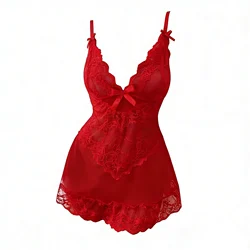 Women Sexy Lingerie Lace Babydoll Dress Erotic Underwear Open Bra Mesh Sheer Pajamas Sexy Costumes Bodysuit Exotic Porn Outfit