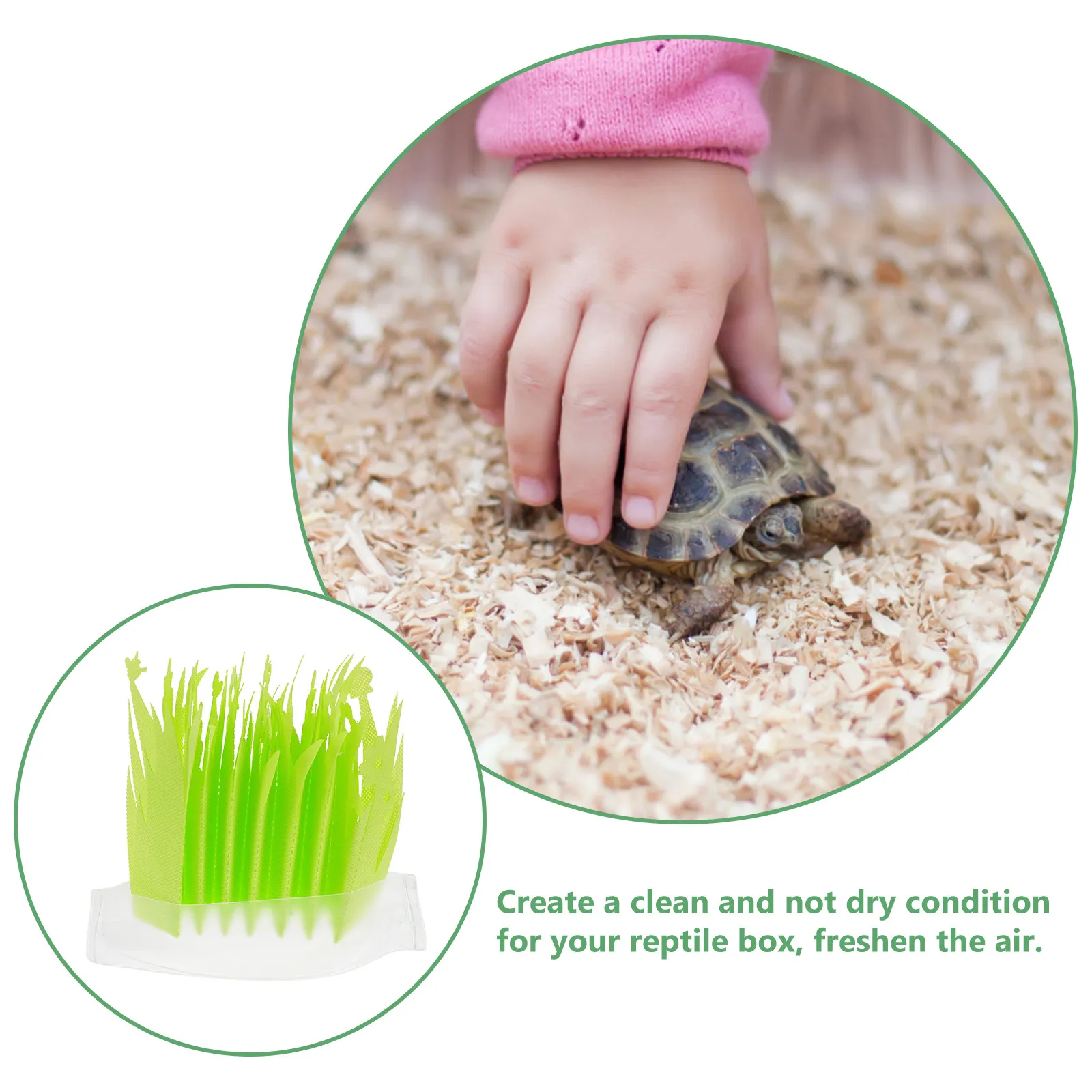 

2Pcs Reptile Humidifier Eco Friendly Simulated Plants Humidifier for Tortoise Box Non Electric Long Working Time Decoration