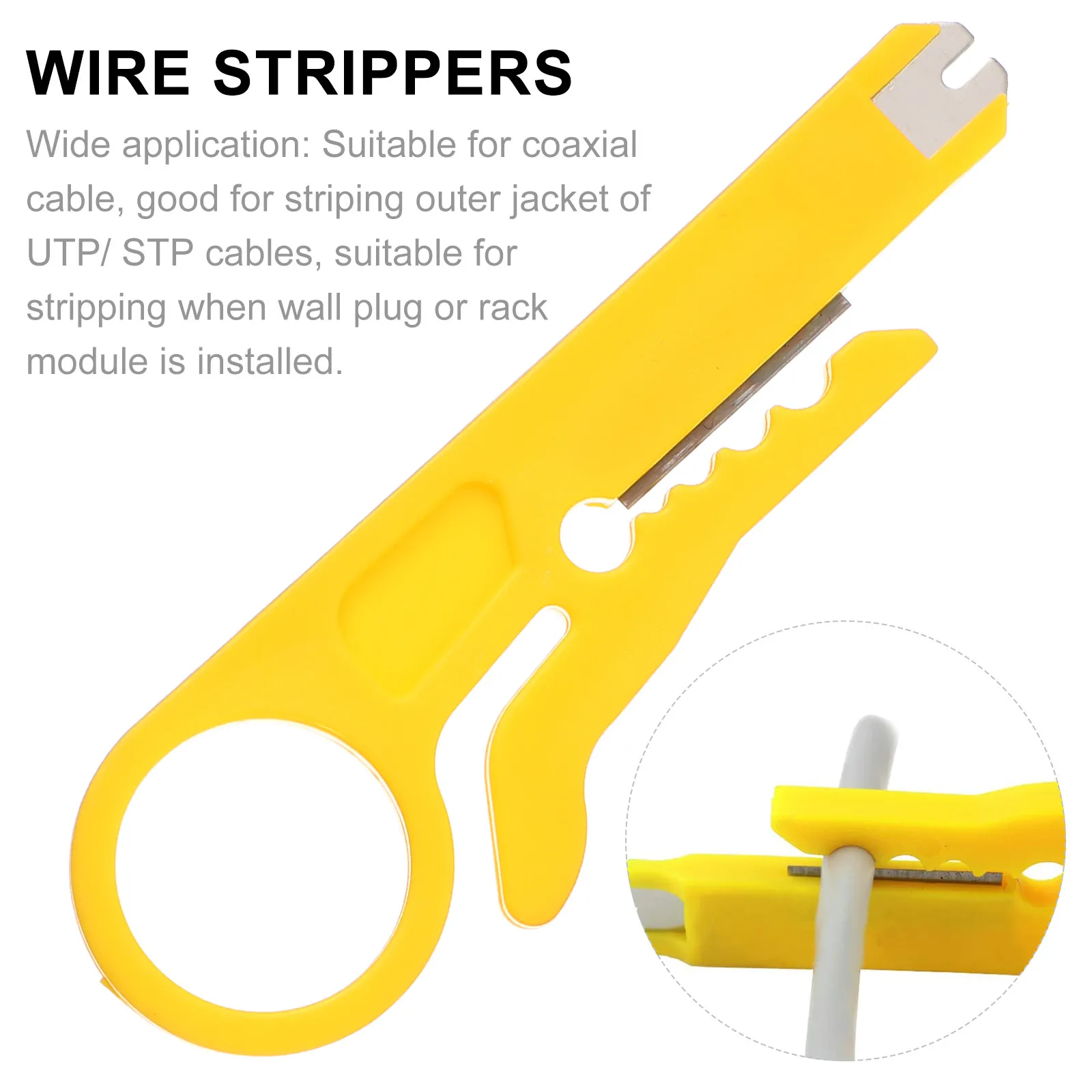 15Pcs Mini Wire Stripper Professional Cable Stripping Tool for Utp Stp Coaxial Wires Punch Down Modular Connectors Wire Cutter