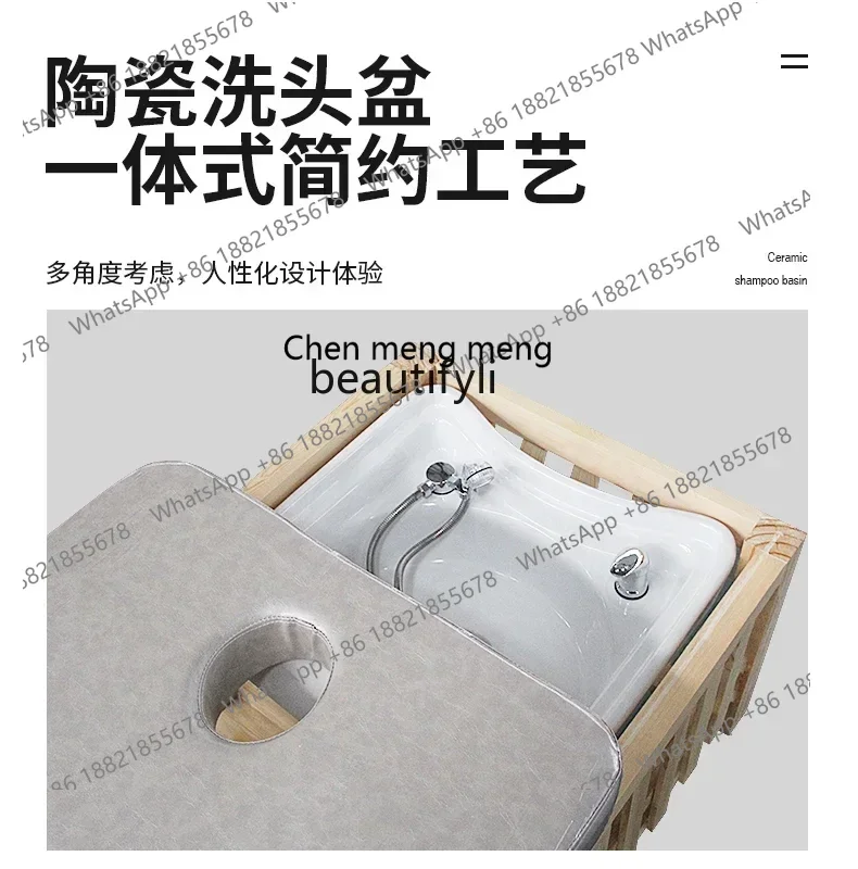 كرسي شامبو xzThai، صالون حلاقة، صالون تصفيف الشعر، تدليك صالون الشعر، سرير تنظيف للرأس بالكامل #4