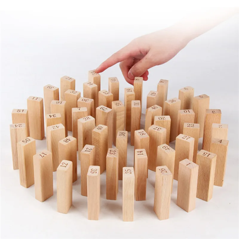 48/69PCS Building Balance Blocks Game Toy Wooden Domino Stacked Korea For Family Party Montessorri Childrens Adult Toys