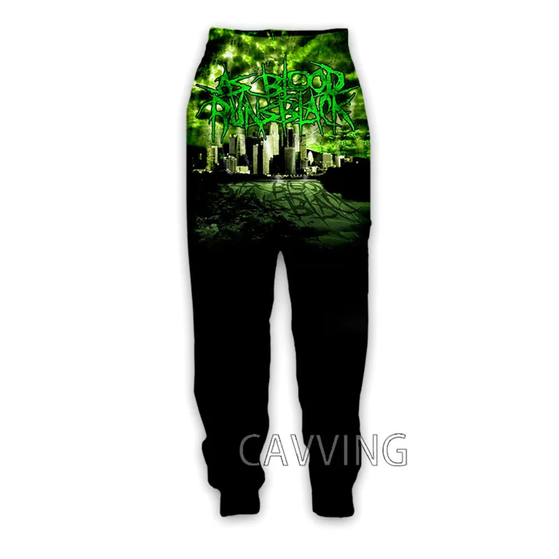 Cavving 3d Geprint Als Blood Runs Zwarte Band Casual Broek Sport Joggingbroek Joggingbroek Broek