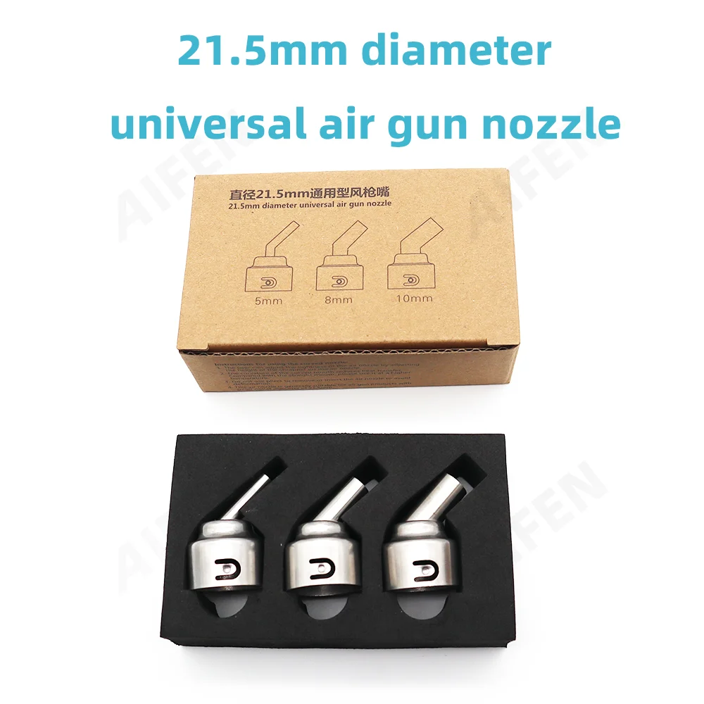 SUGON 8650/8630/8610DX-PRO stacja lutownicza na gorące powietrze 45 stopni zakrzywiona dysza 5mm/8mm/10mm wygięta kątowa dysza grzewcza — zdjęcie 3