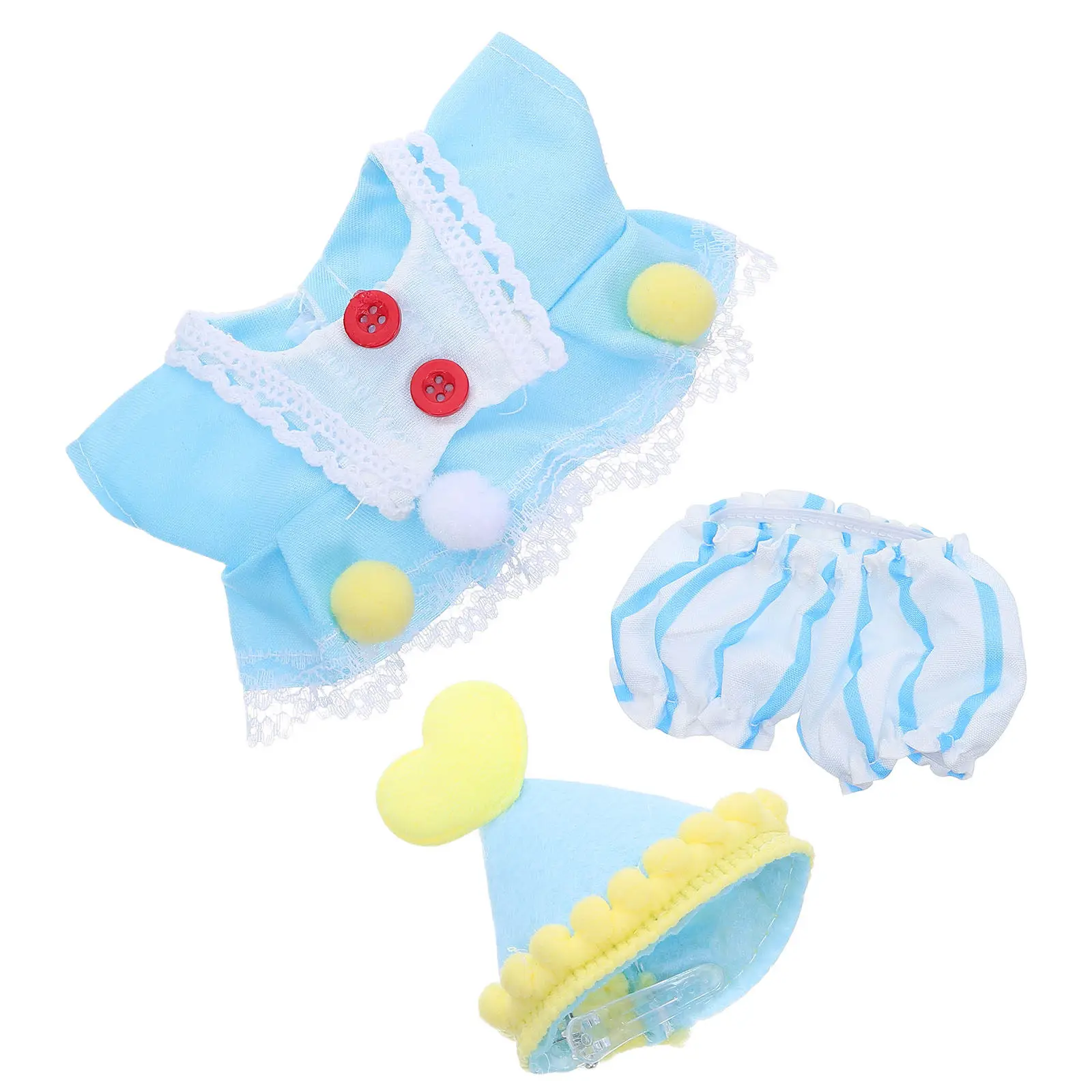 

1 комплект детской одежды: шапочка на день рождения, брюки, топ с коротким рукавом, 17 см, креативный комплект для комбинирования.