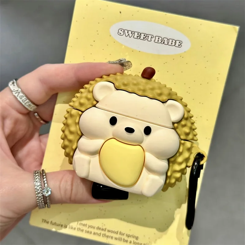 ل أبل AirPods 1 2 3 برو 2 حافظة ثلاثية الأبعاد الكرتون سماعة أذن من السيليكون حافظة واقية 2024 لينة سيليكون حقيبة سماعة الاذن ل Airpods 4