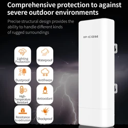 Wireless Wifi Router Extender Bridge 10KM Point To Point Long Range Outdoor CPE 867Mbps Nano Station 16dbi Antenna Access Point