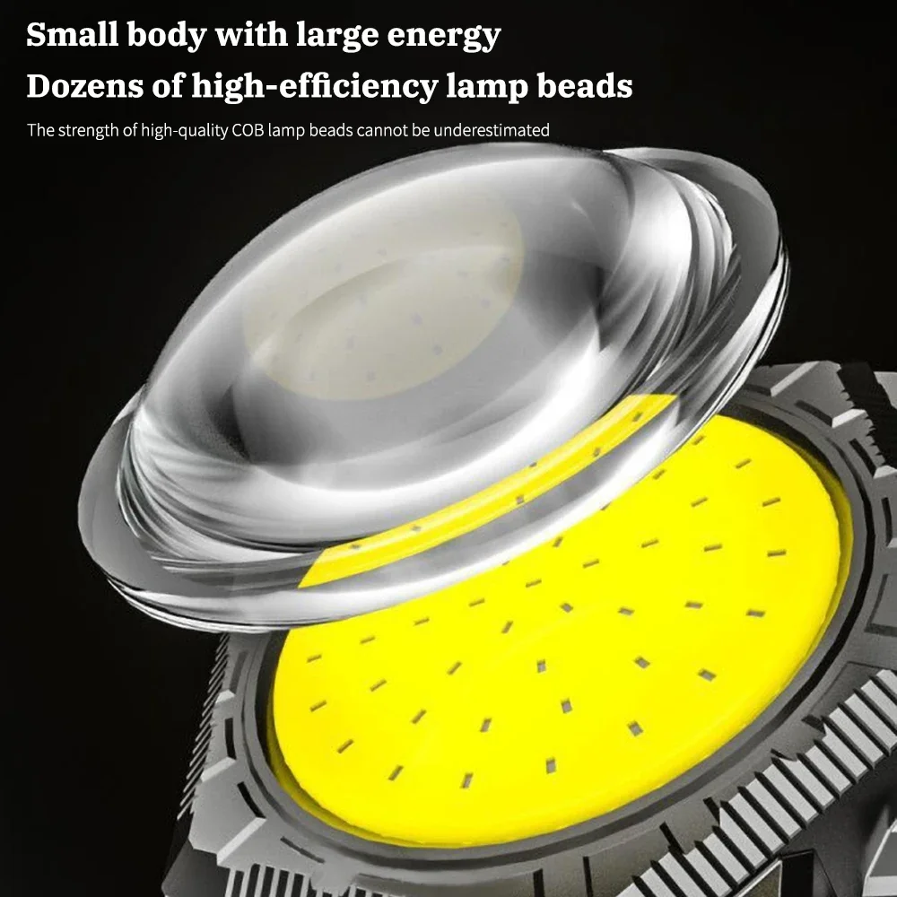 Portable Headlamp Flashlight Watch Light Type-C Rechargeable Headlight Outdoor Night Working Emergency Light Red Warning Lights