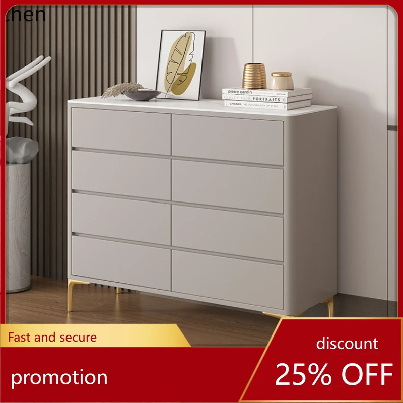 

YFY Chest of Drawers Solid Wood Stone Plate Chest of Drawers Household Bedroom Chest of Drawer Tailstock Storage Cabinet