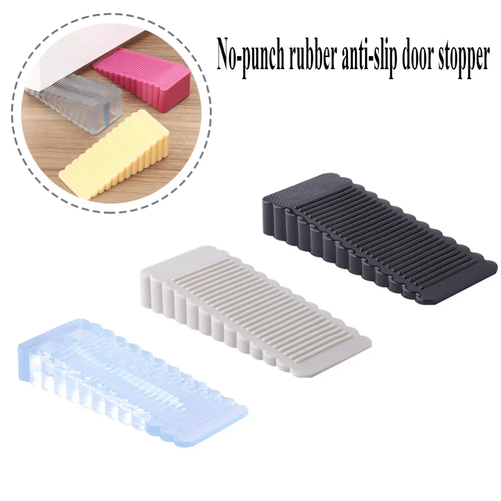 

Silicone Door Stop Reusable Shock Absorbing Block Wedge Door Stop Door Handle Bezel Home Offices Impact Bezel Rubber Stops